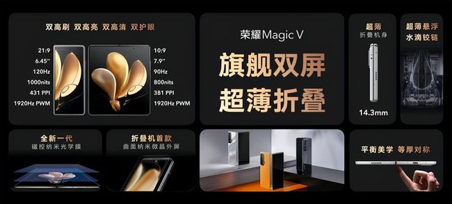 9999元荣耀Magic V发布：折叠屏手机成为主力机型时代正式到来