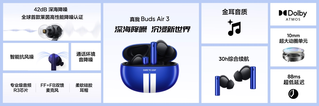 realme首款旗舰降噪耳机，真我Buds Air3首发349元