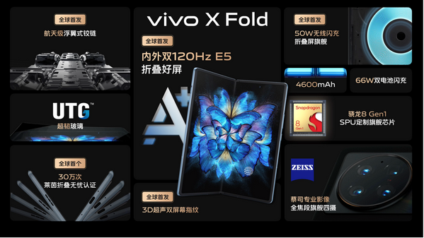 2K+120Hz E5折叠巨幕：vivo首款折叠屏手机X Fold发布