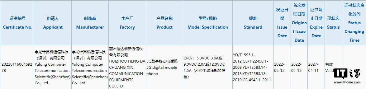 酷派 5G 新机通过 3C 认证：支持 18W 快充，不送充电器