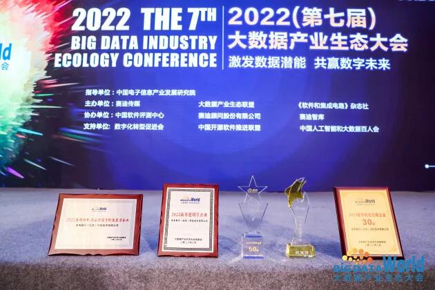 2022大数据产业生态大会 金电联行斩获多项荣誉实力入选2022中国大数据产业发展白皮书