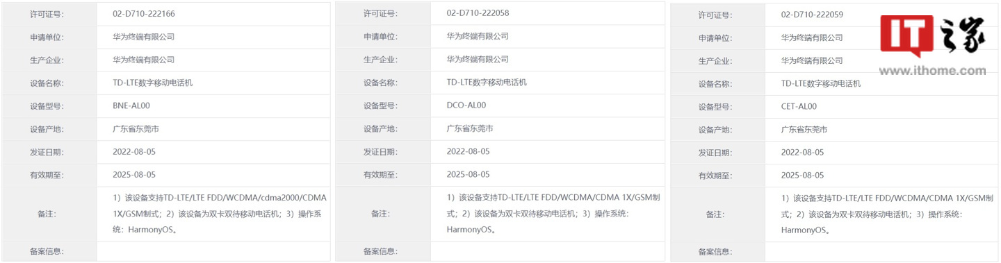 华为 Mate 50 / Pro / RS 新机入网：搭载 HarmonyOS 系统，均不支持 5G