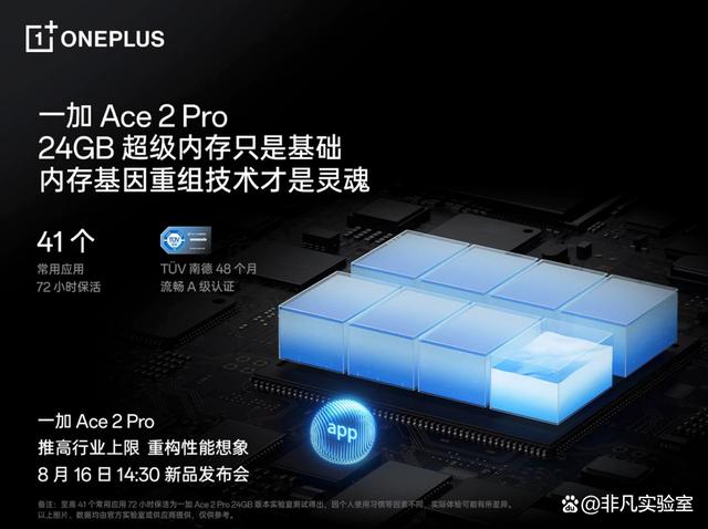 一加Ace 2 Pro定档8月16日全球首发24GB超级内存