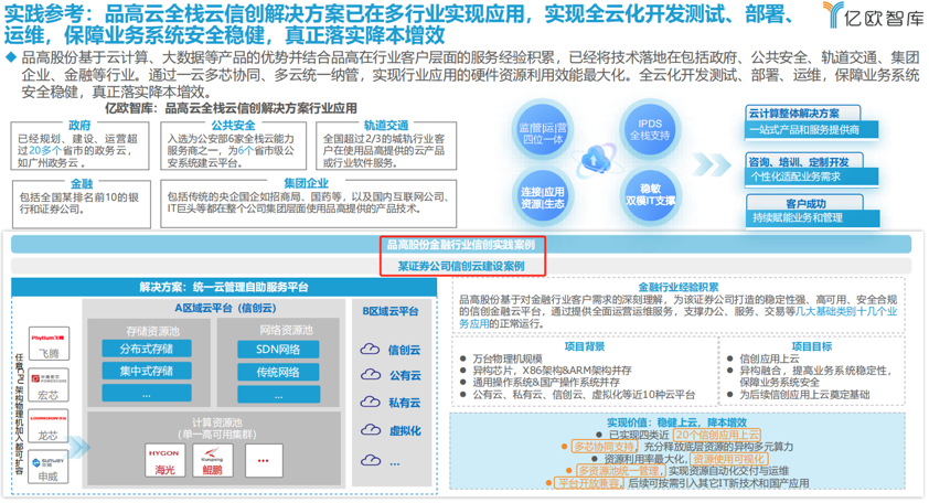 品高股份入选亿欧报告《2023信创产业新发展趋势报告及100强》